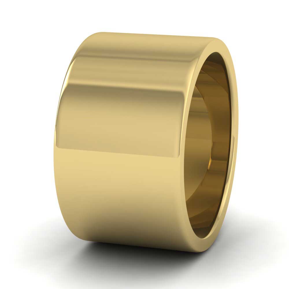 9ct Yellow Gold 12mm Flat Shape Super Heavy Weight Wedding Ring
