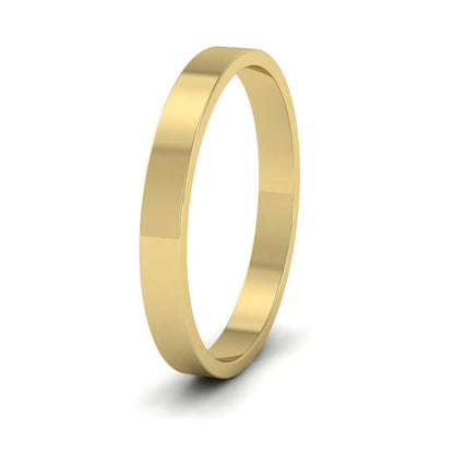 9ct Yellow Gold 2.5mm Flat Shape Classic Weight Wedding Ring