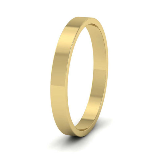 14ct Yellow Gold 2.5mm Flat Shape Classic Weight Wedding Ring