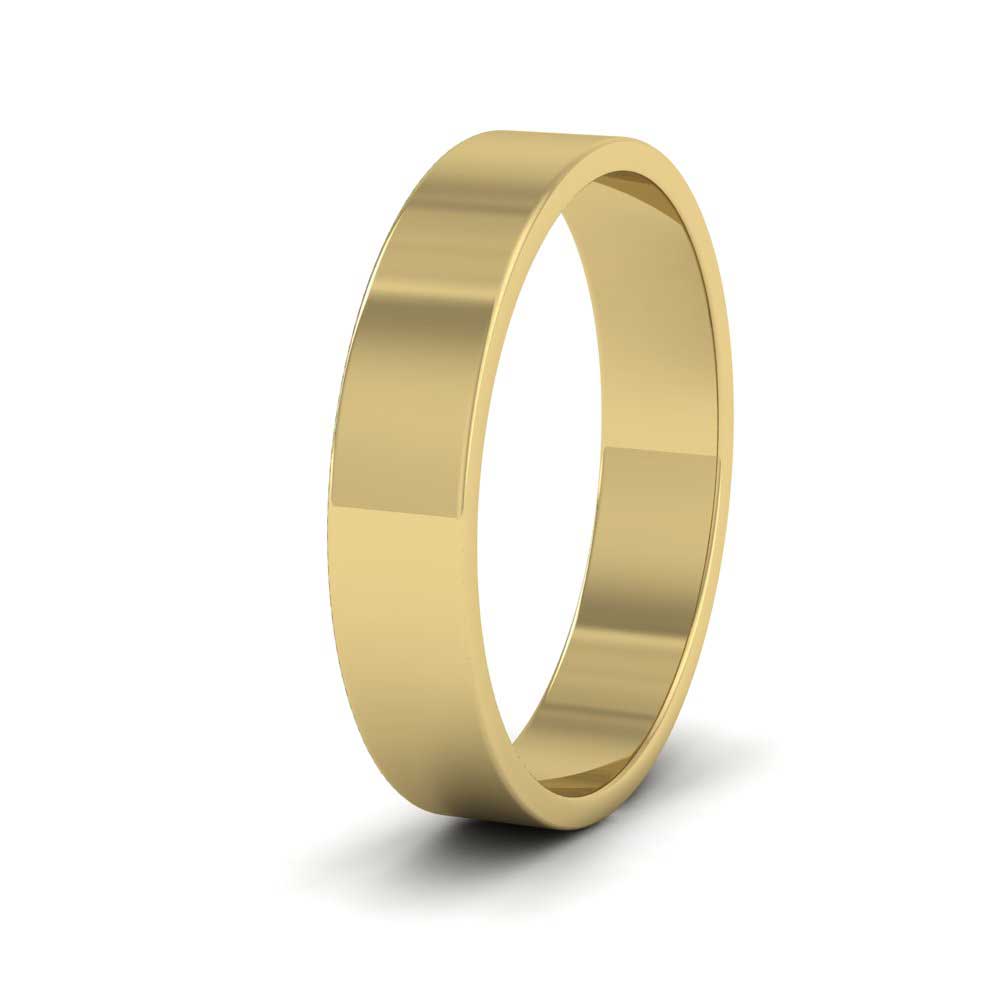 9ct Yellow Gold 4mm Flat Shape Classic Weight Wedding Ring