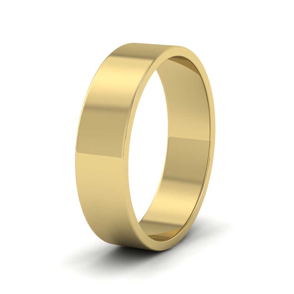 18ct Yellow Gold 5mm Flat Shape Classic Weight Wedding Ring