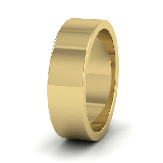 9ct Yellow Gold 6mm Flat Shape Super Heavy Weight Wedding Ring