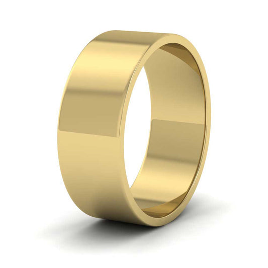 14ct Yellow Gold 7mm Flat Shape Classic Weight Wedding Ring