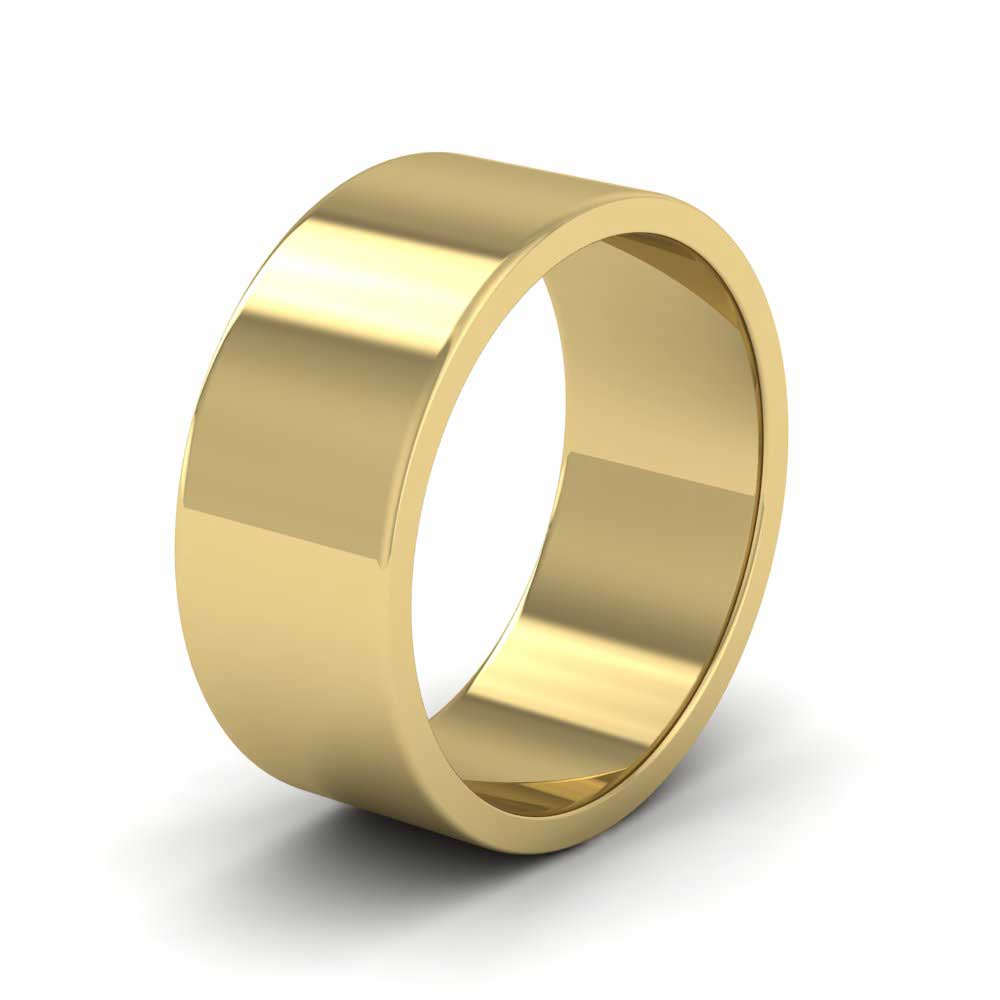 22ct Yellow Gold 8mm Flat Shape Extra Heavy Weight Wedding Ring
