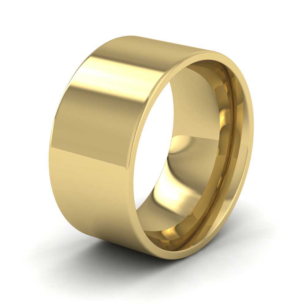 14ct Yellow Gold 10mm Flat Shape (Comfort Fit) Extra Heavy Weight Wedding Ring