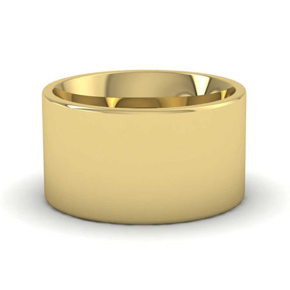 18ct Yellow Gold 12mm Flat Shape (Comfort Fit) Super Heavy Weight Wedding Ring Down View