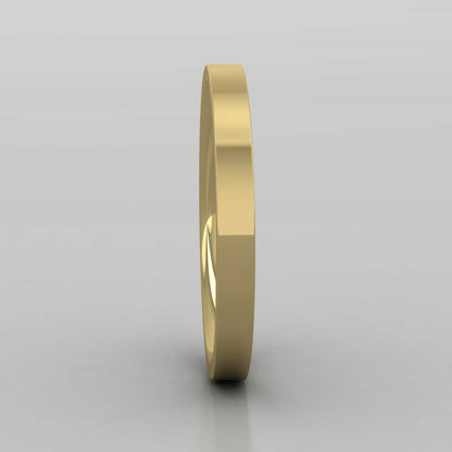 22ct Yellow Gold 2.5mm Flat Shape (Comfort Fit) Super Heavy Weight Wedding Ring Right View