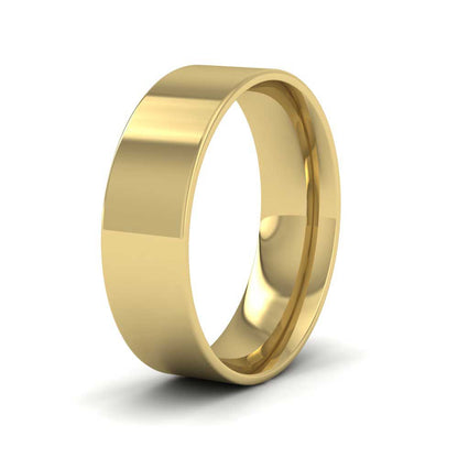 9ct Yellow Gold 6mm Flat Shape (Comfort Fit) Classic Weight Wedding Ring